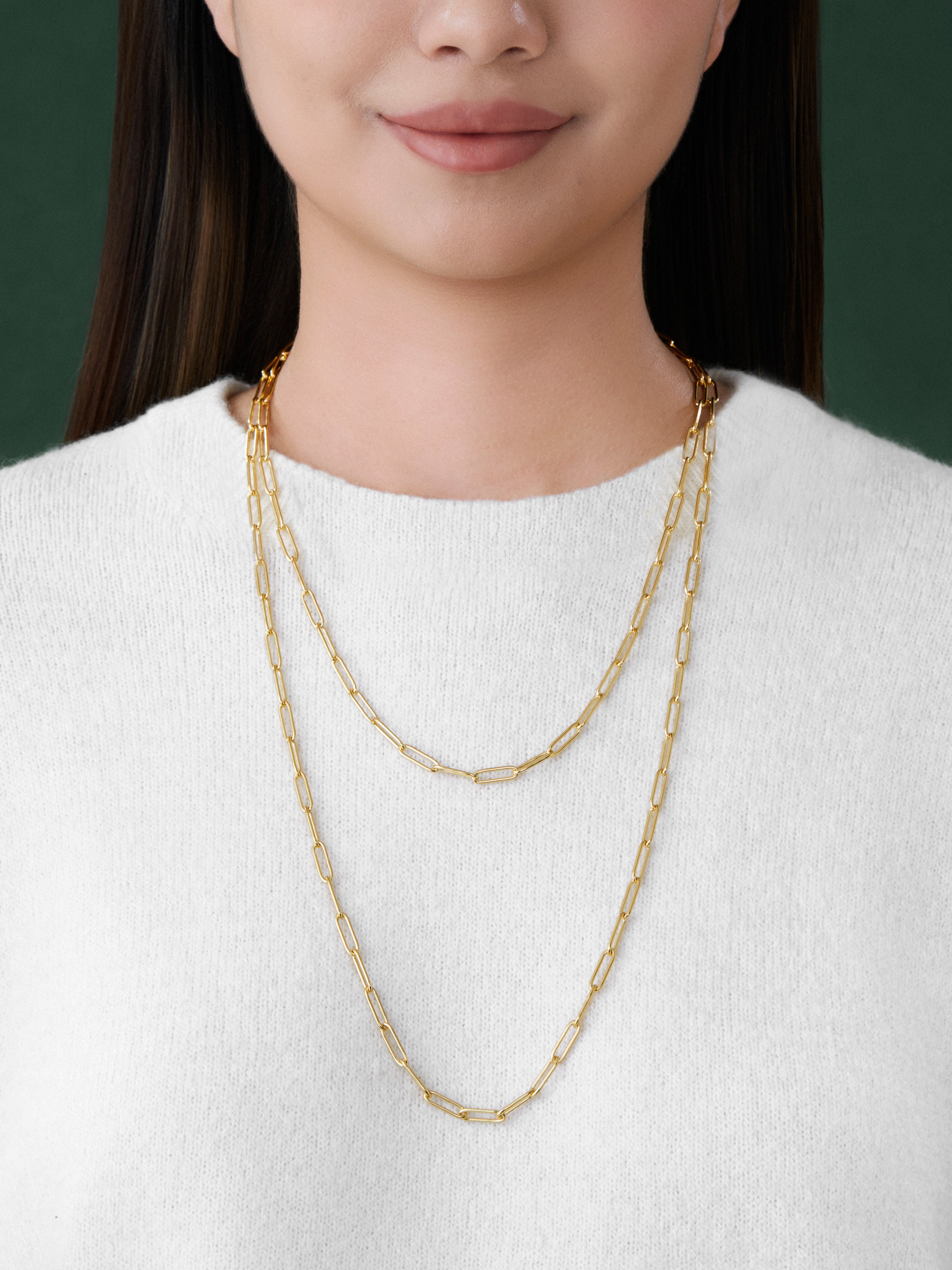 Paperclip Necklace & Bracelet Set