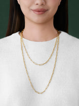Paperclip Necklace & Bracelet Set