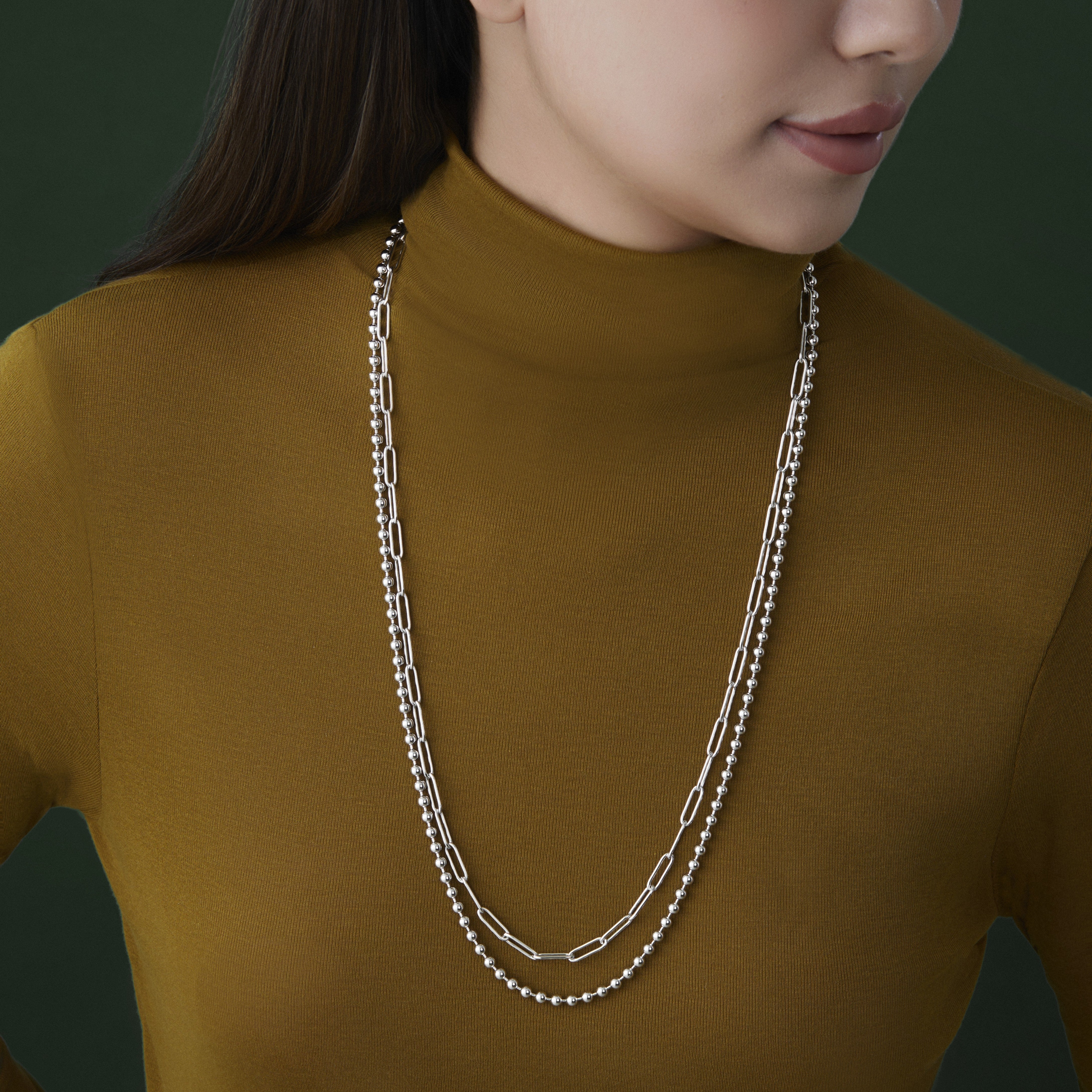 Sfera & Paperclip Necklace Set