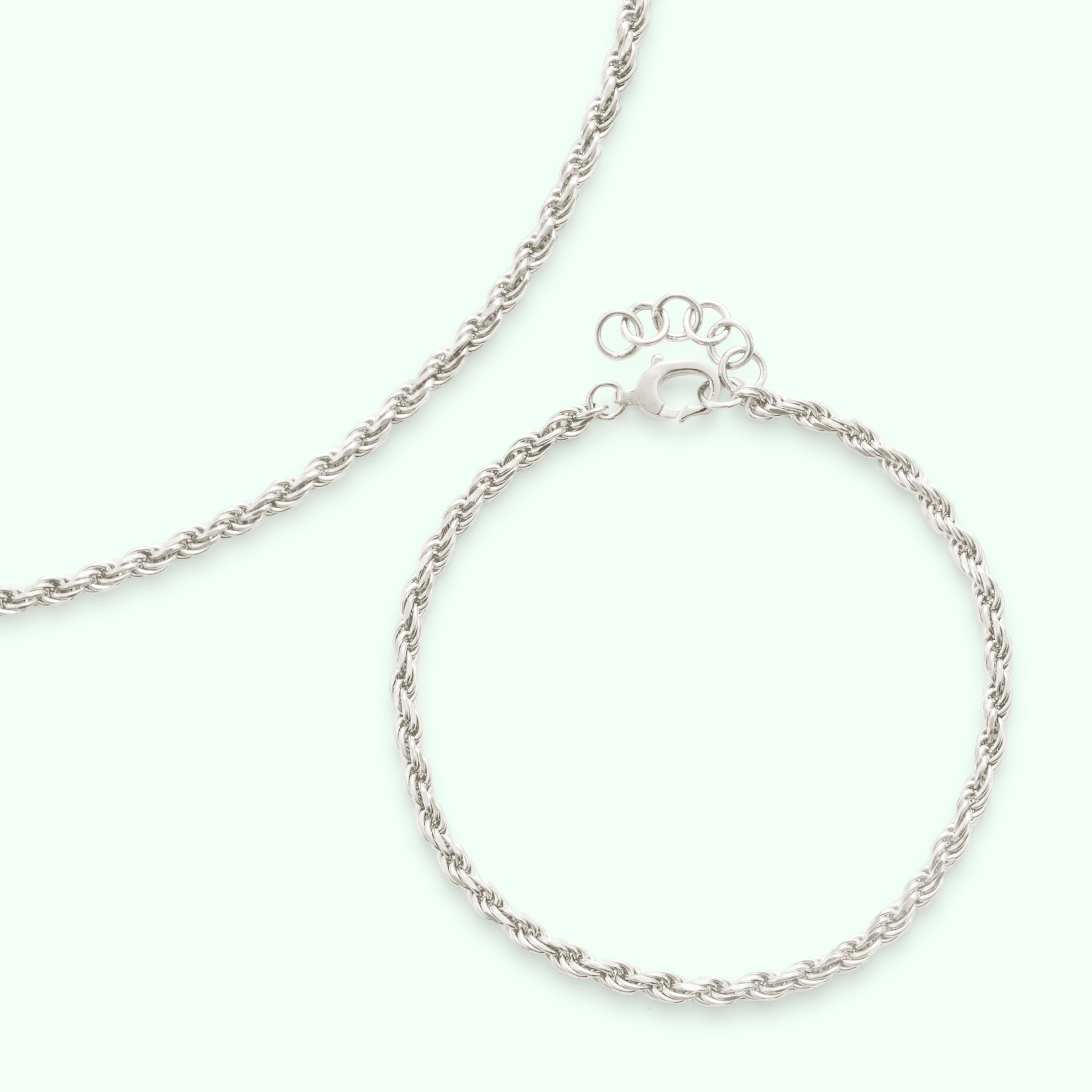 Rope Necklace & Bracelet Set