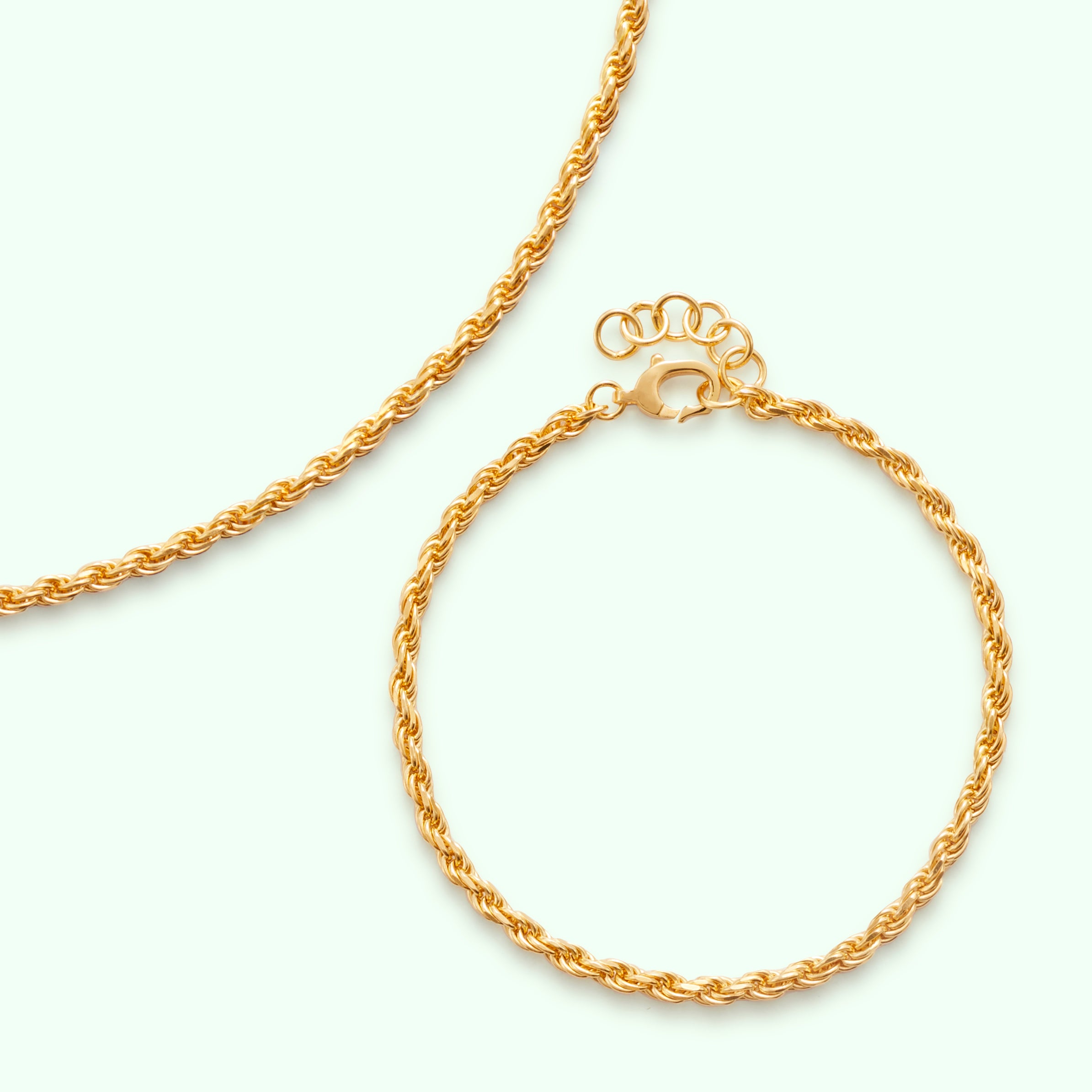 Rope Necklace & Bracelet Set