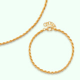 Rope Necklace & Bracelet Set